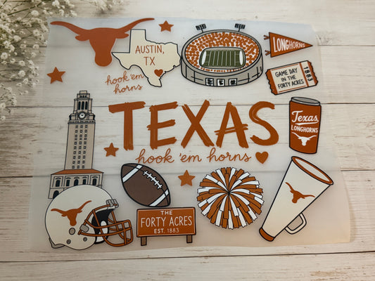 Texas hook em horns