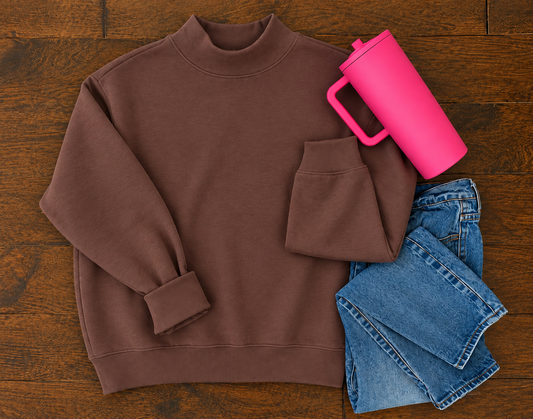 Dark Brown Mockneck