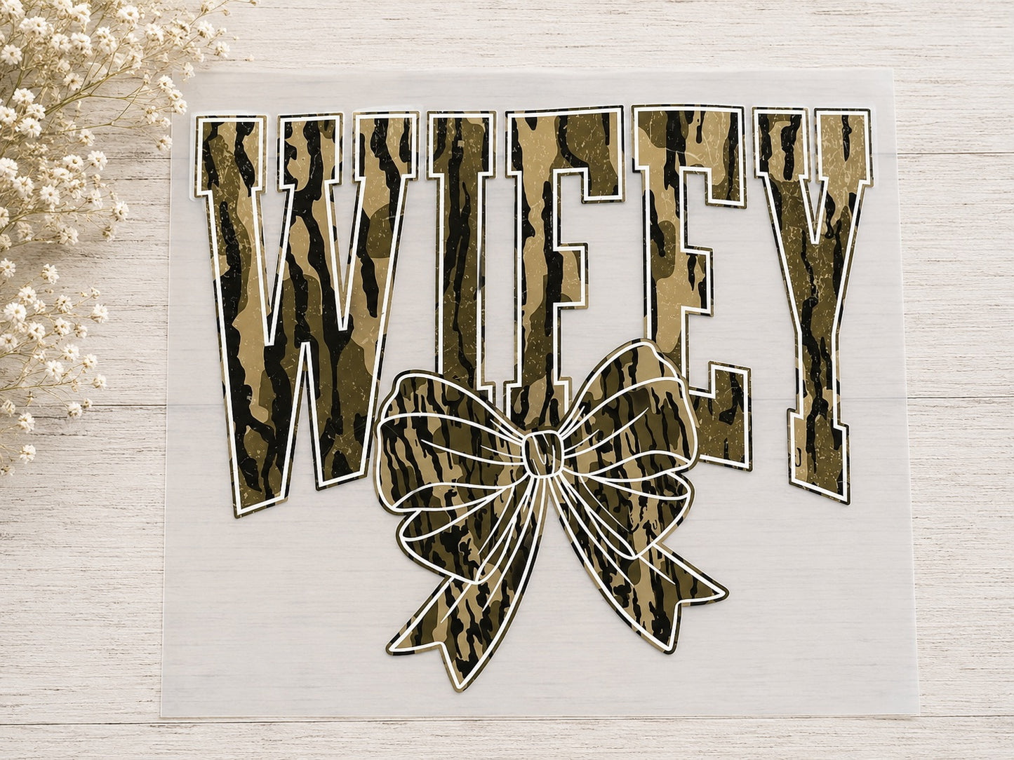 Wifey Camo Bow