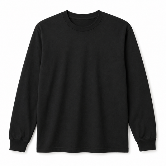 Black Youth Gildan LS Heavy Cotton
