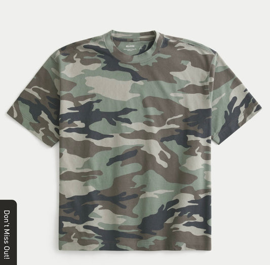 Camouflage- Boxy Heavyweight Cotton Tee